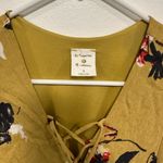 By Together  Mustard Floral Lace-Up Dress Photo 2