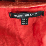 Brach Brach Velvet Embroidered Vest Boho Hippie Sleeveless Orange Red Large Photo 5