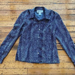 Jones Wear  Button Up Long Sleeve‎ Snake Print Size 4 Photo 0