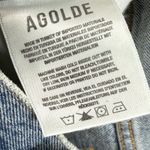 AGOLDE Riley High Rise Straight Leg Distressed Jeans Size 29 Light Wash Photo 6