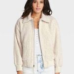 Universal Threads Universal Thread Sherpa Long Sleeve Full-Zipper Bomber Jacket Ivory sz Small Photo 0