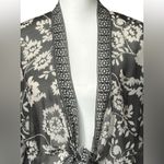 Anthropologie Black & White Floral Long Sleeve Shall One Size Photo 6