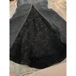 Bisou Bisou Y2K 90s 2000s  Women's Black Fishtail Embroidered Denim Skirt Size 8 Photo 6