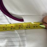 Monterey Club Womens XL Golf Sleeveless Polo Tank Top White Purple Striped Photo 3