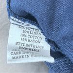 Blu Pepper  Navy Blue Linen Blend Jacket Size M Photo 7