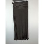 Anthropologie Bella Luxx Black Stripe Jersey Foldover Maxi Skirt Size M Photo 5