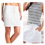 Athleta  white 100% linen mini tennis athletic skirt 14 ￼ Photo 1