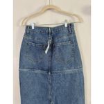 Forever 21 NWT  Blue Denim Zip Off Convertible Straight Maxi Skirt Size Small Photo 5
