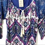 Orange Creek Boho Lace Shoulder Tassel Tie Dress Size Medium Photo 4