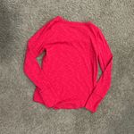 Gap  Women's Red Heathered Long Sleeve Top Size S Petite Crewneck Casual Basic Photo 2