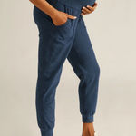 Beyond Yoga  Spacedye Beyond the Bump Maternity Jogger Size M Royal Blue Athletic Photo 0