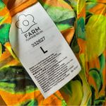 Farm Rio NEW  Chic Pears Short-Sleeve Blouse Top Orange Fruit Print Large L NWT Photo 11