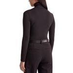 Madewell  High Neck Bodysuit Sz Sz S Black Grunge Whimsygoth Stretch Business NWT Photo 4