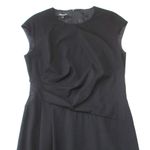 NWT Lafayette 148 Spark Sheath in Black Cap Sleeve Wool Blend Dress 8 Photo 4