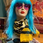 Vintage 80s symphony scarf Black Photo 0