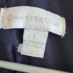 Charter Club  NWOT Draped Neck Navy Top Photo 2