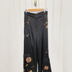 Johnny Was Estrella Black and Gold Wide-Leg Cargo Pants Sz Small Photo 11