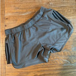 Adidas  Climalite Women Gray Athletic Shorts with 3 Stripes Large Running Workout Photo 0