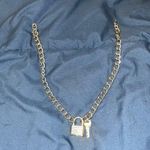 silver lock chain necklace Photo 7