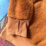 Athleta  Large Orange Sherpa Tugga Hoodie‎ Active Winter Fall Soft Cattail Brown Photo 3