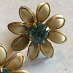 Bugbee & Niles Elegant Vintage Floral Earrings with Blue Accents Gold Photo 3