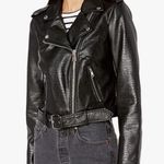 Levi's Black Snakeskin Leather Jacket NWT Photo 0