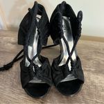 Bakers Black Tie stiletto High Heels Shoes Open Toe Formal Prom Hoco Sz 6.5 B Photo 3