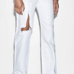 Ksubi Playback Blanc Sliced Jeans Size 32 White Super High Rise Relaxed Leg Photo 0