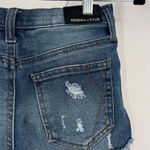 Kendall + Kylie  the drifter high rise‎ shorts Distressed size 1 medium blue Photo 2