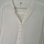 Free People Easy Girl White Bell Sleeve Tunic Top Photo 7