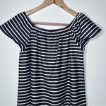 Madewell NWOT Melody Nautical Stripe Off The Shoulder Dress Size Medium Photo 6