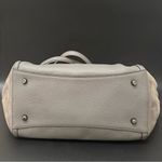 Coach 20165 Turnlock Edie Carryall Gray Pebbled Leather & Suede Shoulder Bag Photo 5