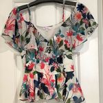 Parker  Floral Pink Off Shoulder Cold Shoulder L Photo 0