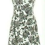 Lafayette 148 Dress Women's Size 2 Black White Floral Sleeveless Cotton Lined Photo 0
