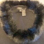 Black‎ sweater fur trim collar Photo 7