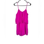 Amanda Uprichard  Silk Hot Pink Romper Size Medium Photo 5
