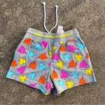 Disney Walt World Cinderella Castle Gray Drawstring Lounge Shorts With Pockets Photo 1