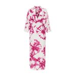 S/W/F Magenta Tie Dye Print Plunge V Photo 5
