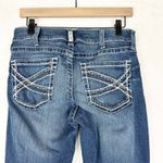 Ariat  REAL Mid Rise Stretch Entwined Boot Cut Jean Size 30S Short Marine Western Photo 5