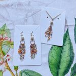 Jewelry Set Boho Tassel, Colorful Bohemian Mini Hoop Waterfall Pearl Fun Set Gold Photo 8