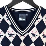 Maison Kitsune Golf XS Fox Argyle Jacquard Knit V Photo 6