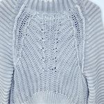 Free People Sweetheart Chunky Ribbed Knit Sweater in Tungsten Gray Size XS Photo 8