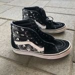Vans  Black White Skulls bandana high top Tennis Shoes size 6.5 Womens halloween Photo 2