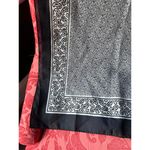 Stylish Black and White silk scarf Photo 4