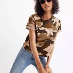 Madewell Cropped Cottontail Camo Short Sleeve Pocket T Shirt Size M. Photo 0