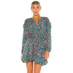Free People  Flower Fields Emerald Combo Dress Photo 4