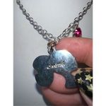 Mattel Silver Tone and Pink Enameled Barbie Silhouette with Pink Rhinestone Neck Photo 3