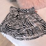 No Boundaries Zebra Stripe Black White Knit Skirt Womens Medium Photo 1