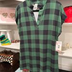 Heimish USA Green & Black Buffalo Check Top | NWT | Soft & Stretchy Small Photo 2