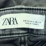 ZARA Women's Gray High Waist Skinny Stretch Crop Ankle Denim Jeans Pants Size 6 Photo 3